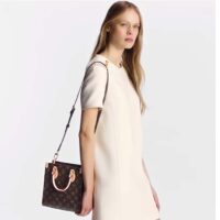 Louis Vuitton Unisex Sac Plat BB Handbag Brown Monogram Coated Canvas Textile Lining (2)