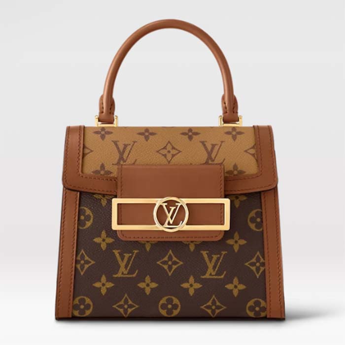Louis Vuitton Women LV Dauphine Capitale Monogram Reverse Coated Canvas Cowhide-Leather