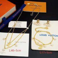 Louis Vuitton Women LV Floragram Earrings-White (1)