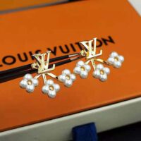 Louis Vuitton Women LV Floragram Earrings-White (1)