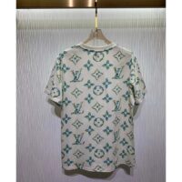 Louis Vuitton Women LV Floral Monogram T-Shirt Cotton White Regular Fit (9)