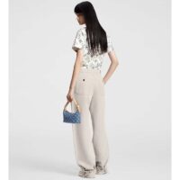 Louis Vuitton Women LV Floral Monogram T-Shirt Cotton White Regular Fit (9)