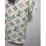Louis Vuitton Women LV Floral Monogram T-Shirt Cotton White Regular Fit - Imagen 5