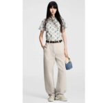 Louis Vuitton Women LV Floral Monogram T-Shirt Cotton White Regular Fit - Imagen 10