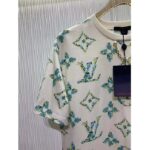 Louis Vuitton Women LV Floral Monogram T-Shirt Cotton White Regular Fit - Imagen 6