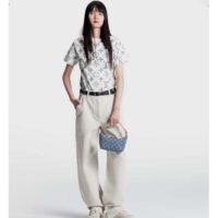 Louis Vuitton Women LV Floral Monogram T-Shirt Cotton White Regular Fit (9)