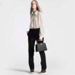 Louis Vuitton Women LV Floral Print Ruffle Collar Shirt Silk Milky White Regular Fit - Imagen 11