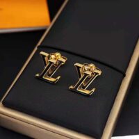 Louis Vuitton Women LV Iconic Enamel Earrings-Black (1)