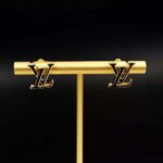 Louis Vuitton Women LV Iconic Enamel Earrings-Black – Image 4