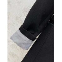 Louis Vuitton Women LV Jewel Button Tuxedo Jacket Cotton Wool Mohair Black (11)