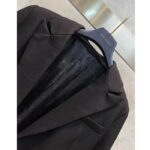 Louis Vuitton Men LV Jewel Button Tuxedo Jacket Cotton Wool Mohair Black - Imagen 4