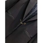Louis Vuitton Men LV Jewel Button Tuxedo Jacket Cotton Wool Mohair Black - Imagen 7
