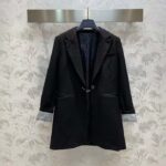 Louis Vuitton Men LV Jewel Button Tuxedo Jacket Cotton Wool Mohair Black - Imagen 2