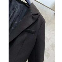 Louis Vuitton Women LV Jewel Button Tuxedo Jacket Cotton Wool Mohair Black (11)