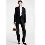 Louis Vuitton Women LV Jewel Button Tuxedo Jacket Cotton Wool Mohair Black – Bild 11