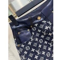 Louis Vuitton Women LV Monogram Denim Bootcut Jeans Cotton Navy (10)