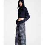 Louis Vuitton Women LV Monogram Denim Bootcut Jeans Cotton Navy – Bild 13