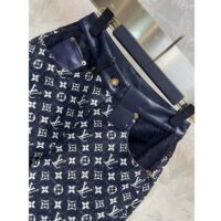 Louis Vuitton Women LV Monogram Denim Bootcut Jeans Cotton Navy (10)