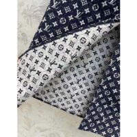 Louis Vuitton Women LV Monogram Denim Midi Skirt Cotton Navy (13)