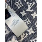 Louis Vuitton Men LV Monogram Jacquard Pullover Wool Cotton Grey Blue Regular Fit - Image 10