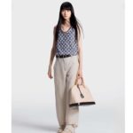 Louis Vuitton Women LV Monogram Jacquard Tank Top Wool Cotton Grey Blue Regular Fit - Bild 12