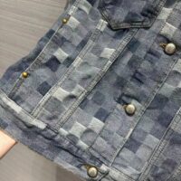 Louis Vuitton Women LV Runaway Damier Classic Denim Jacket Regular Fit Allover Damoflage Jacquard (2)