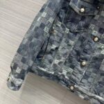 Louis Vuitton Men LV Runaway Damier Classic Denim Jacket Regular Fit Allover Damoflage Jacquard - Image 7