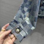 Louis Vuitton Men LV Runaway Damier Classic Denim Jacket Regular Fit Allover Damoflage Jacquard - Image 10
