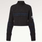 Louis Vuitton Women LV SKI Contrast Accent Cropped Pullover Wool Yack Coal