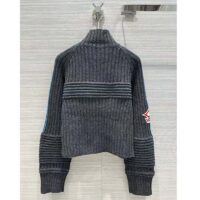 Louis Vuitton Women LV SKI Contrast Accent Cropped Pullover Wool Yack Coal (1)