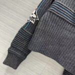 Louis Vuitton Women LV SKI Contrast Accent Cropped Pullover Wool Yack Coal - Image 6