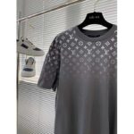 Louis Vuitton Men LV SKI Monogram Gradient Cotton T-Shirt Regular Fit Ribbed Neck Volcanic Ash - Image 4