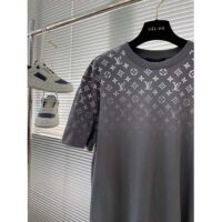 Louis Vuitton Men LV SKI Monogram Gradient Cotton T-Shirt Regular Fit Ribbed Neck Volcanic Ash (5)