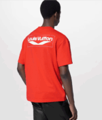 Louis Vuitton Men LV SKI Short-Sleeved Cotton T-Shirt Regular Fit Cherry Red Cotton - immagine 14