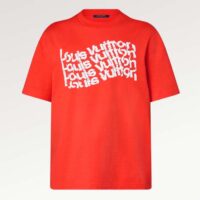 Louis Vuitton Women LV SKI Short-Sleeved Cotton T-Shirt Regular Fit Cherry Red Cotton (10)