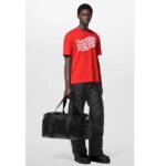 Louis Vuitton Men LV SKI Short-Sleeved Cotton T-Shirt Regular Fit Cherry Red Cotton - immagine 11