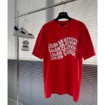 Louis Vuitton Men LV SKI Short-Sleeved Cotton T-Shirt Regular Fit Cherry Red Cotton - immagine 2