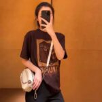 Louis Vuitton Women LV Short-Sleeved Cotton Intarsia Crewneck Staple Fit Ribbed Collar Compact Knit - Image 10