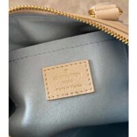 Louis Vuitton Women LV Speedy Bandoulière 20 Latte Candy Blue Embossed Grained Cowhide Leather (7)