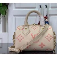 Louis Vuitton Women LV Speedy Bandoulière 20 Latte Chamallow Embossed Grained Cowhide Leather (7)