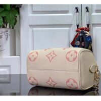 Louis Vuitton Women LV Speedy Bandoulière 20 Latte Chamallow Embossed Grained Cowhide Leather (7)