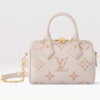 Louis Vuitton Women LV Speedy Bandoulière 20 Latte Chamallow Embossed Grained Cowhide Leather (7)