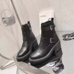 Louis Vuitton Women Shoes LV Beaubourg Ankle Boot Black Calf Leather Micro Outsole - Imagen 8