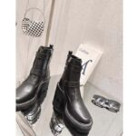 Louis Vuitton Women Shoes LV Beaubourg Ankle Boot Black Calf Leather Micro Outsole - Imagen 6