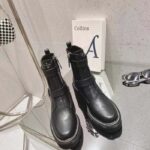 Louis Vuitton Women Shoes LV Beaubourg Ankle Boot Black Calf Leather Micro Outsole - Imagen 4