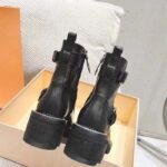 Louis Vuitton Women Shoes LV Beaubourg Ankle Boot Black Calf Leather Micro Outsole - Imagen 9