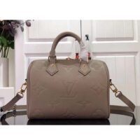 Louis Vuitton Women Speedy Bandoulière 25 Handbag Tourterelle Embossed Grained Cowhide Leather (14)