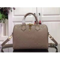 Louis Vuitton Women Speedy Bandoulière 25 Handbag Tourterelle Embossed Grained Cowhide Leather (14)