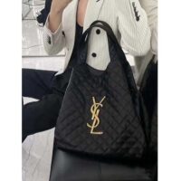 Saint Laurent YSL Women Icare Maxi Shopping Bag Quilted Lambskin Black STYLE ID 698651AAANG1000 (4)