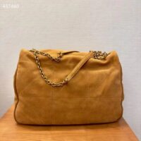 Saint Laurent YSL Women Jamie 4.3 Suede Large Soft Nappa Bag Brown Caramel Style ID 7424311U8P72102 (6)